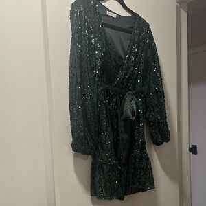 LC Lauren Conrad Charcoal Satin Top